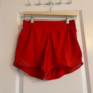Lululemon Women's Red Hotty Hot Running Shorts